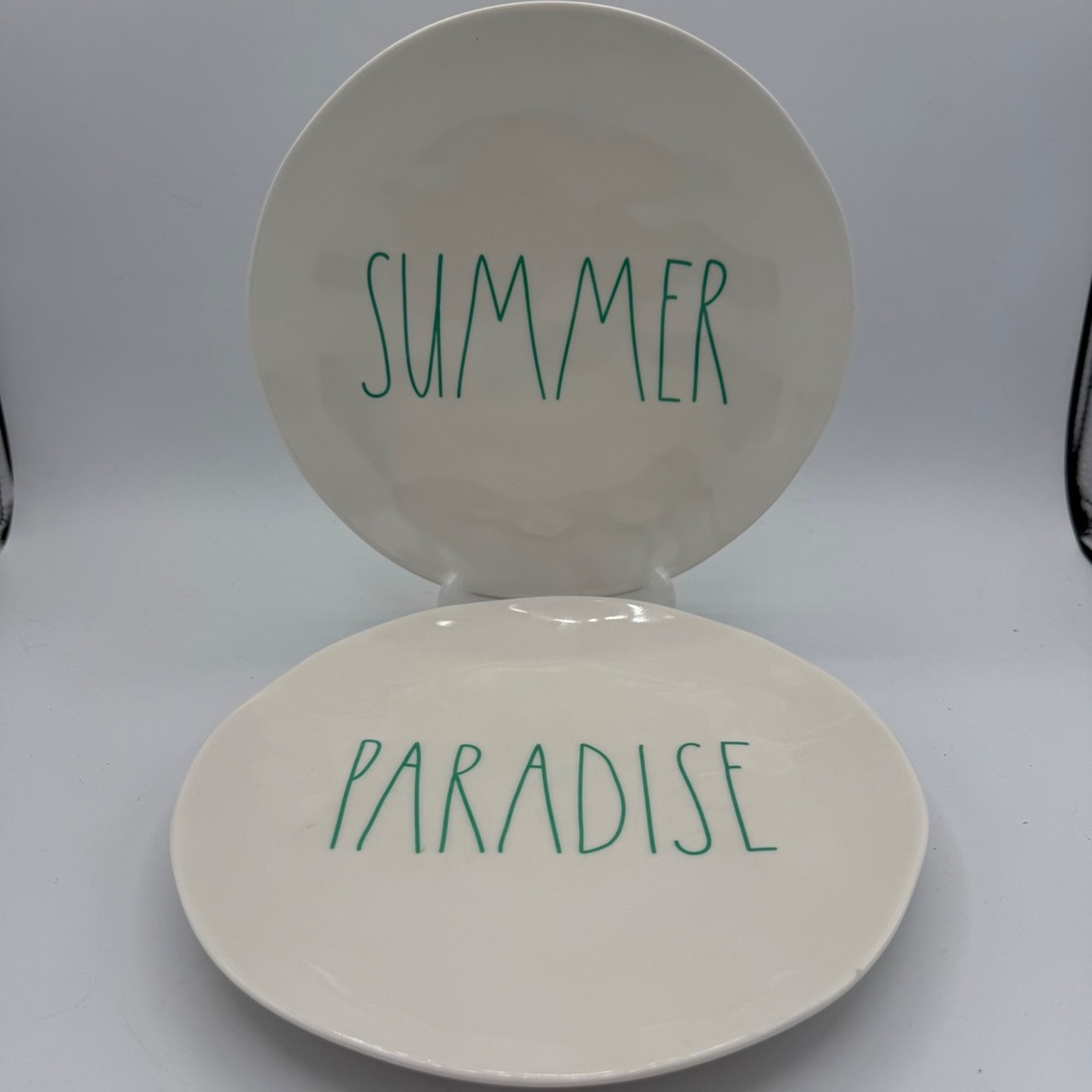 Rae Dunn Summer Paradise Plates‎ Set, Artisan Collection, Decorative Plates